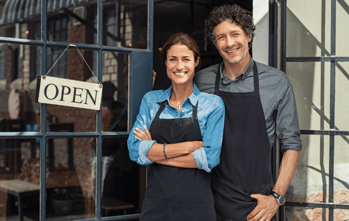 couple and their small business