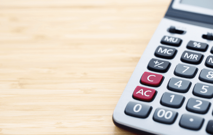 calculator on desk